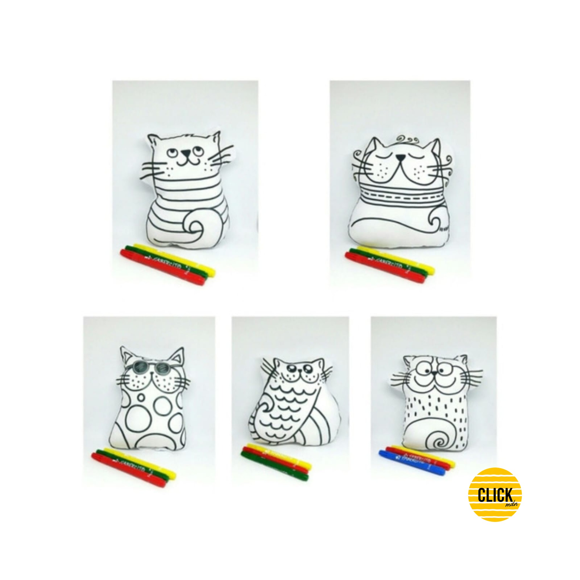 Almohadón Coloreable de Gatitos